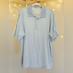 🌾 Peter Millar Sky Blue Striped Polo